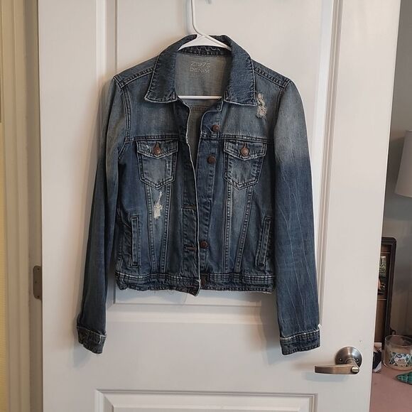 Distressed Jean Jacket  - Picture 1 of 6